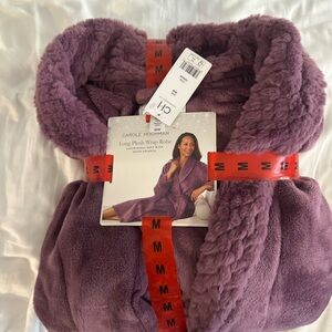Carole Hochman Long Plush Bathrobe Purple